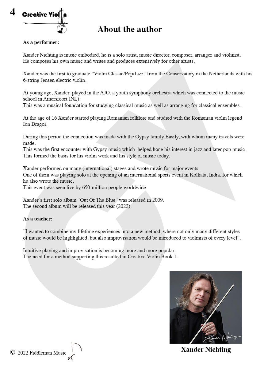 Creative Violin E-Book 1 (English downloadable PDF Version)