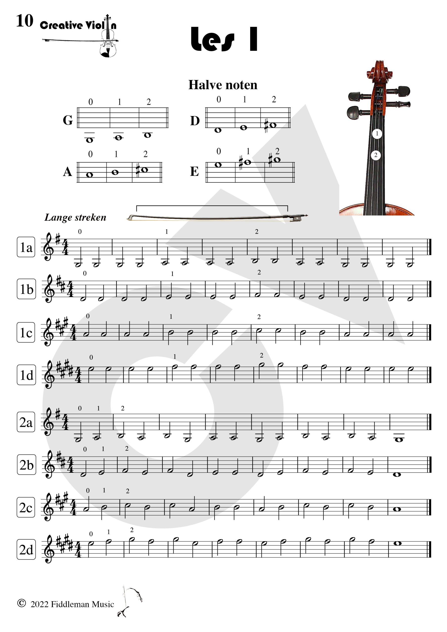 Creative Violin E-Boek 1 (Nederlandse downloadbare PDF Versie)